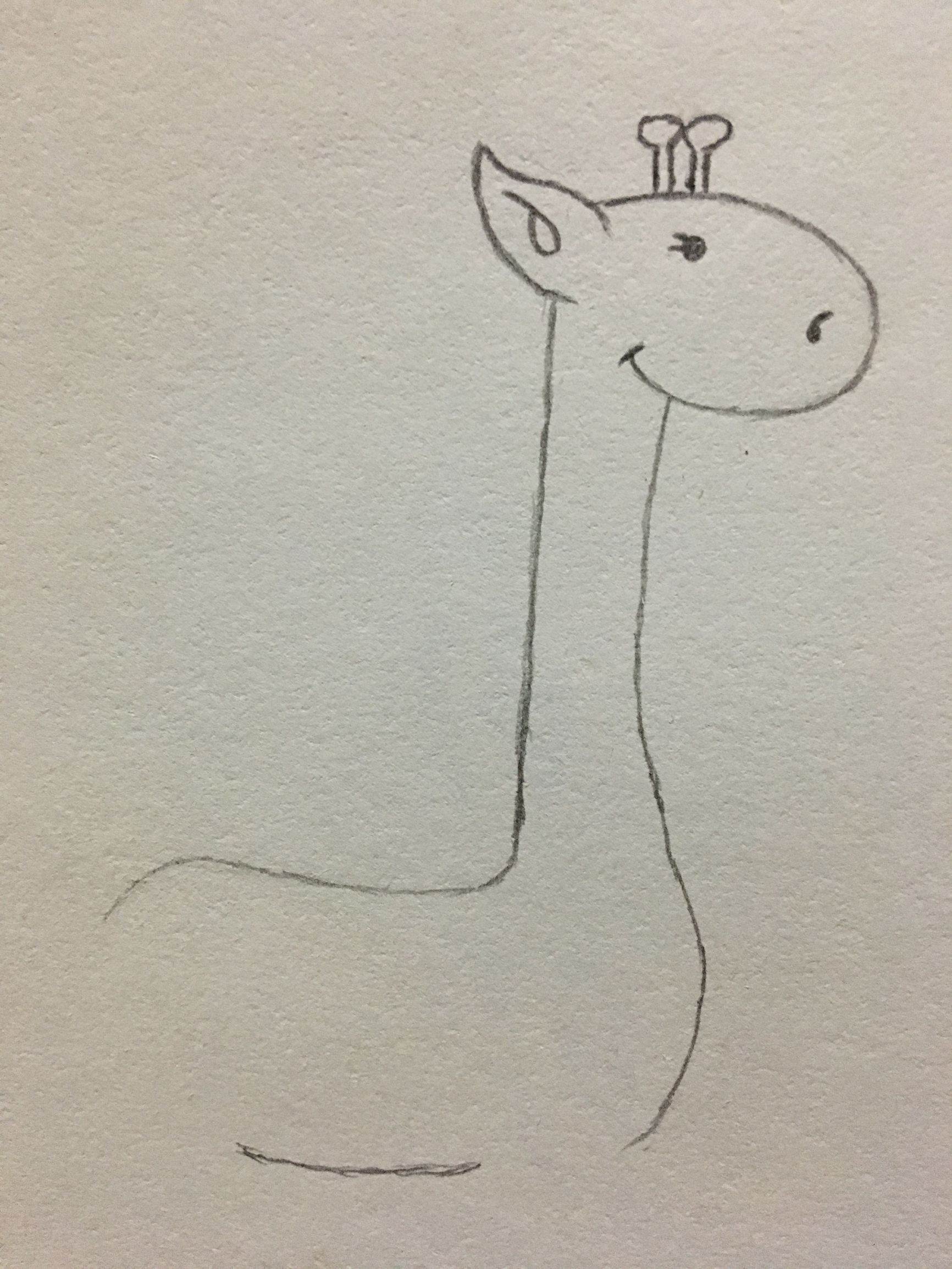 长颈鹿简笔画怎么画？可爱长颈鹿怎么画_酷知经验网