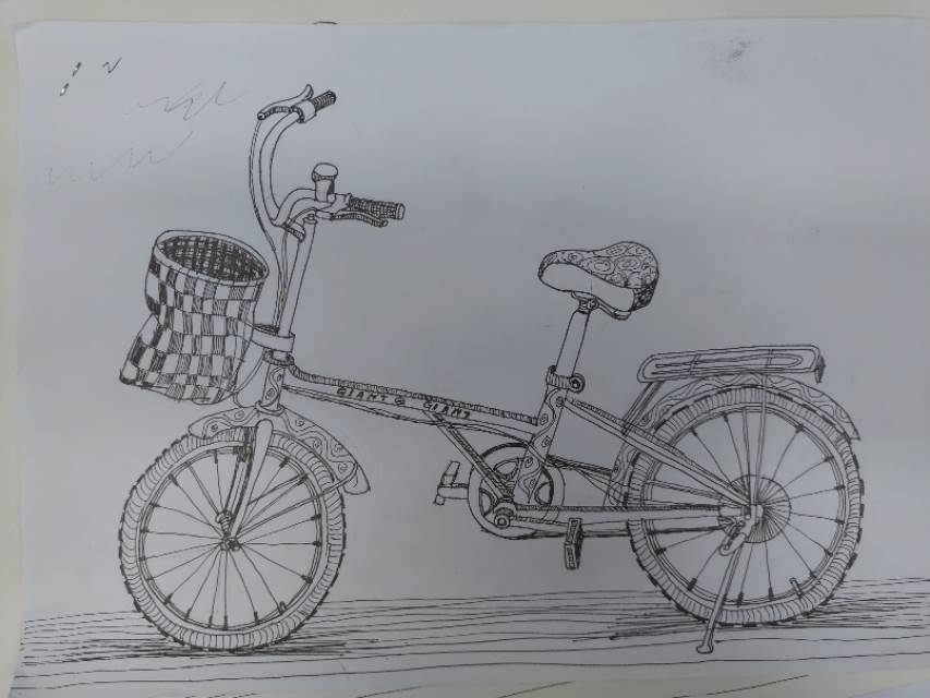 三年级美术画自行车图片