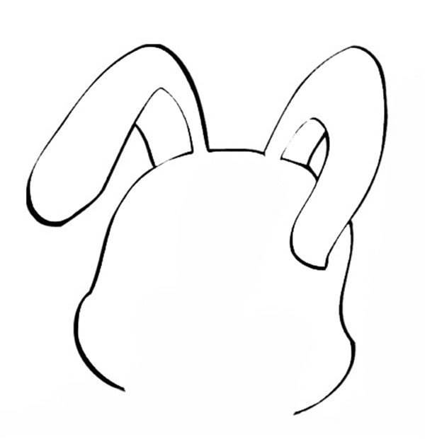 兔子头饰简笔画图片图片