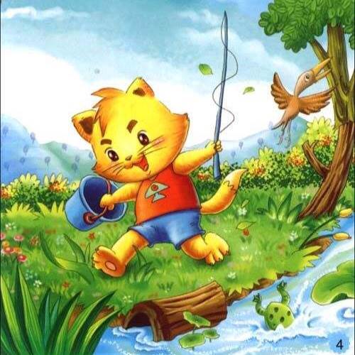 小猫钓鱼完整图片图片