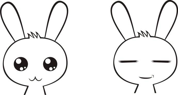 兔子头的画法图片