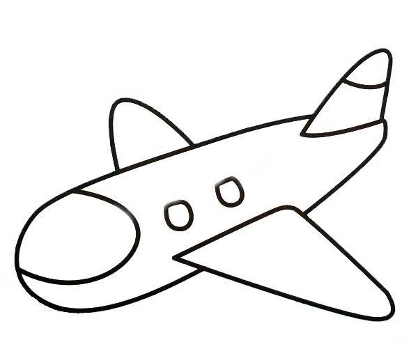 飞机的简易画法怎么画图片