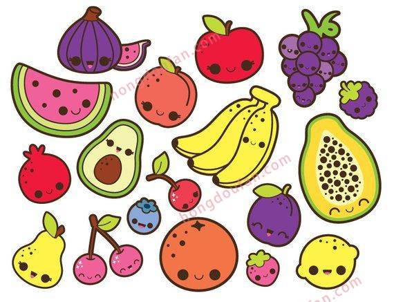 水果蔬菜简笔画组合图片