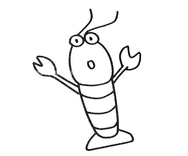 虾的简笔画画法图片