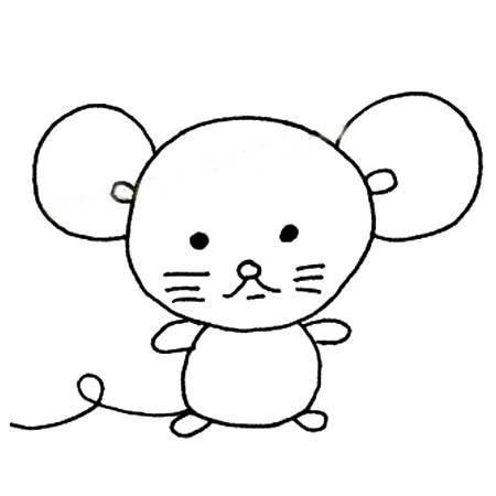 卡通老鼠简笔画简单图片