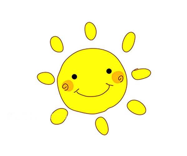 快乐的小太阳简笔画图片