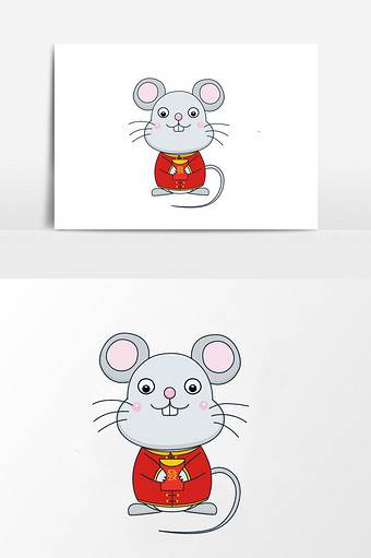 简笔画拜年小老鼠元素卡通简笔画图片可爱