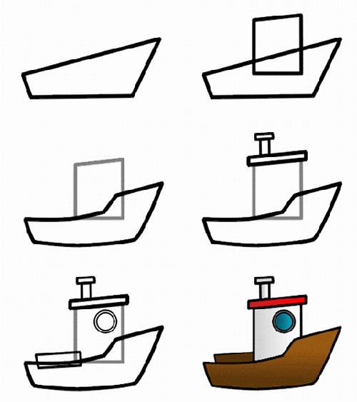 小船的简易画法又好看图片