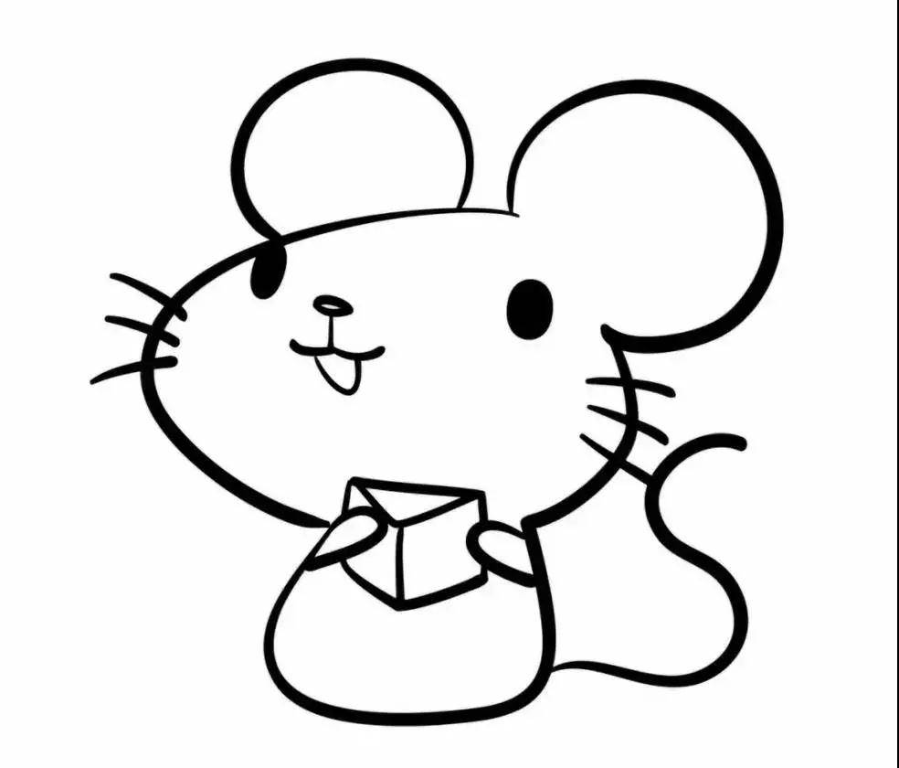 简笔画老鼠 简单图片