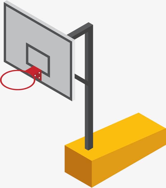 篮球架侧面简单画法图片