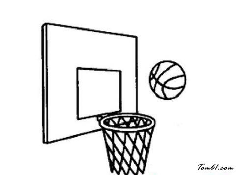篮球架子简笔画图片