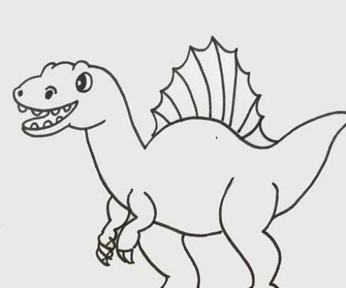 恐龙怎么画简单帅气图片