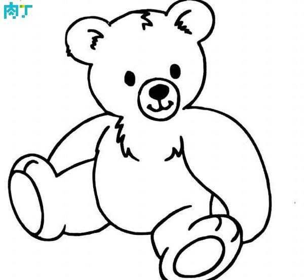 玩具熊简笔画 画法图片