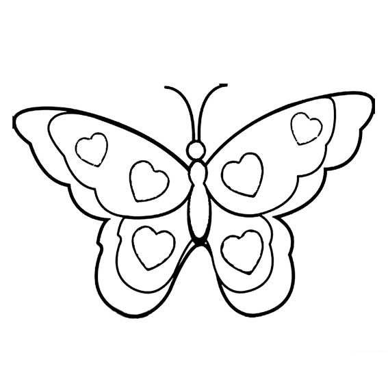 儿童图画蝴蝶简图图片