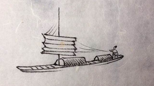 芥子园船的画法图片