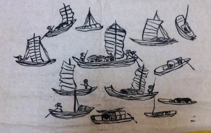 五年级美术船画法图片