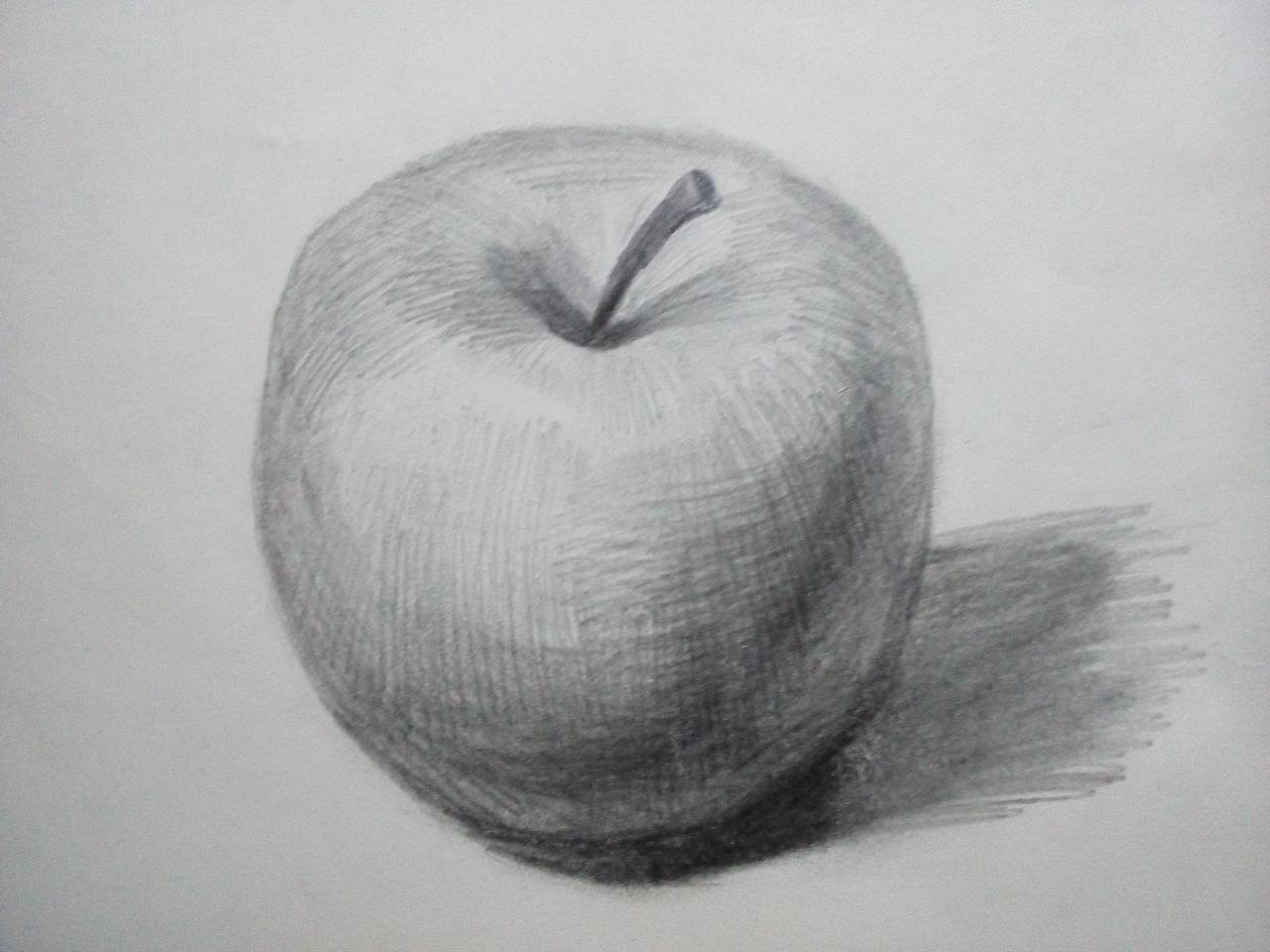 素描苹果图片素描画苹果
