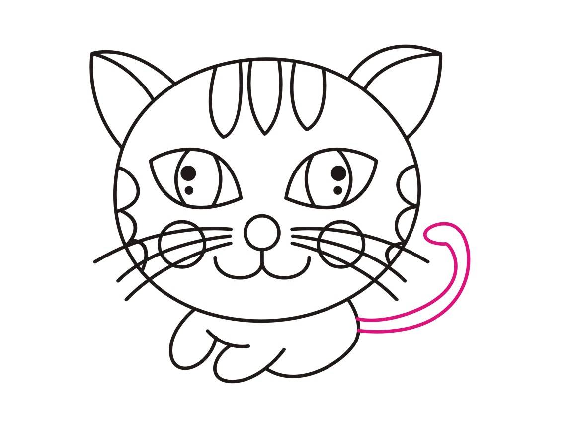 可爱小花猫简笔画画法图片步骤（拱手礼简笔画） - 有点网 - 好手艺