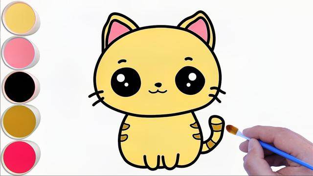小花猫儿童画画作品有小花猫简笔画小花猫的简笔画图片小猫咪简笔画