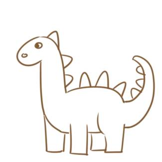 恐龙简笔画图片 恐龙绘画图片大全