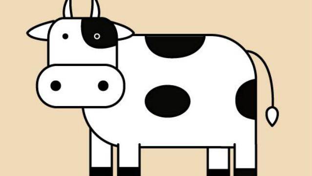 奔跑的奶牛简笔画图片
