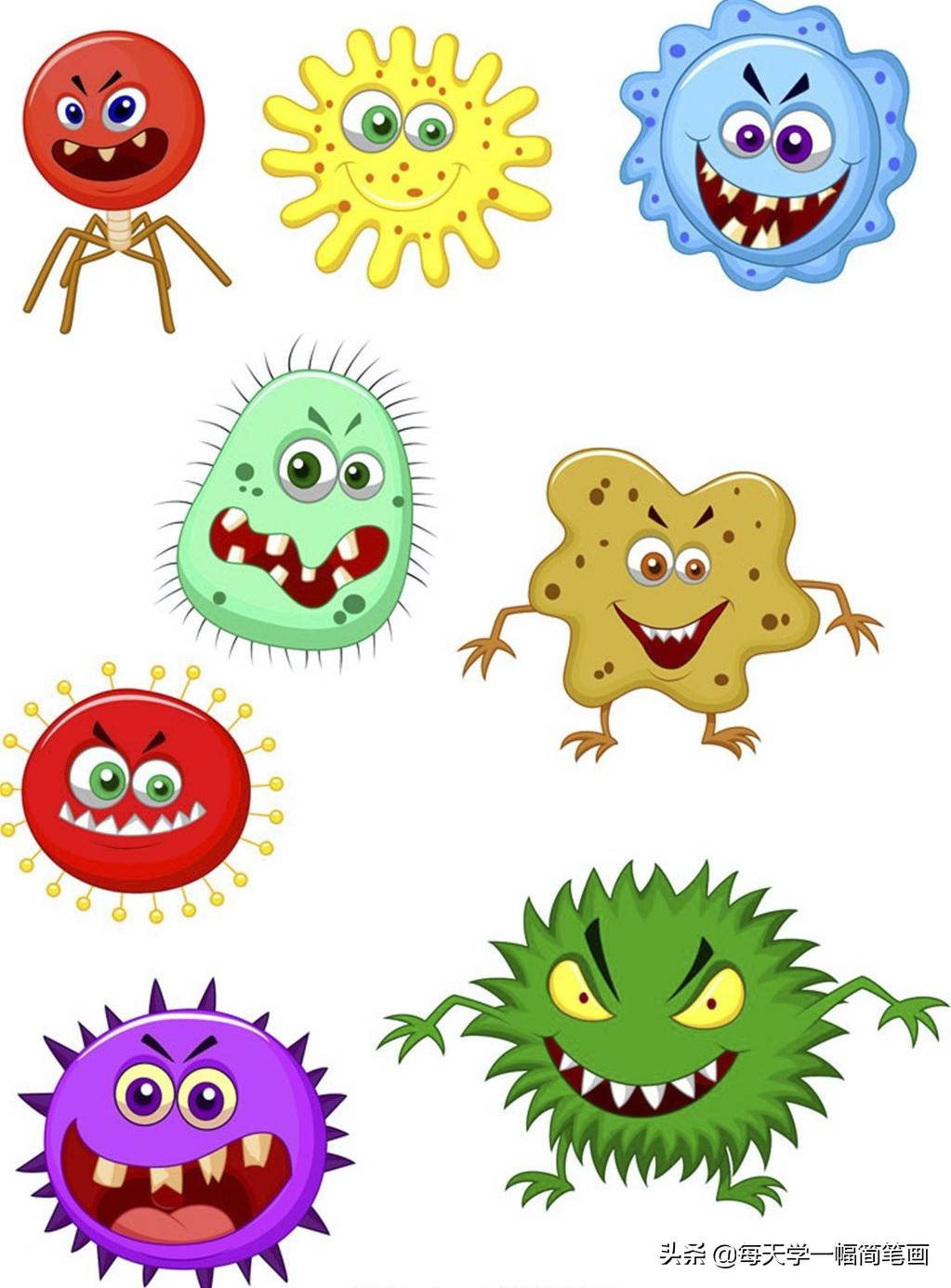 可怕的病毒图片幼儿园图片