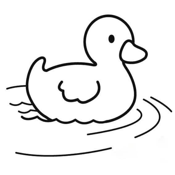 小鸭子的简笔画法图片