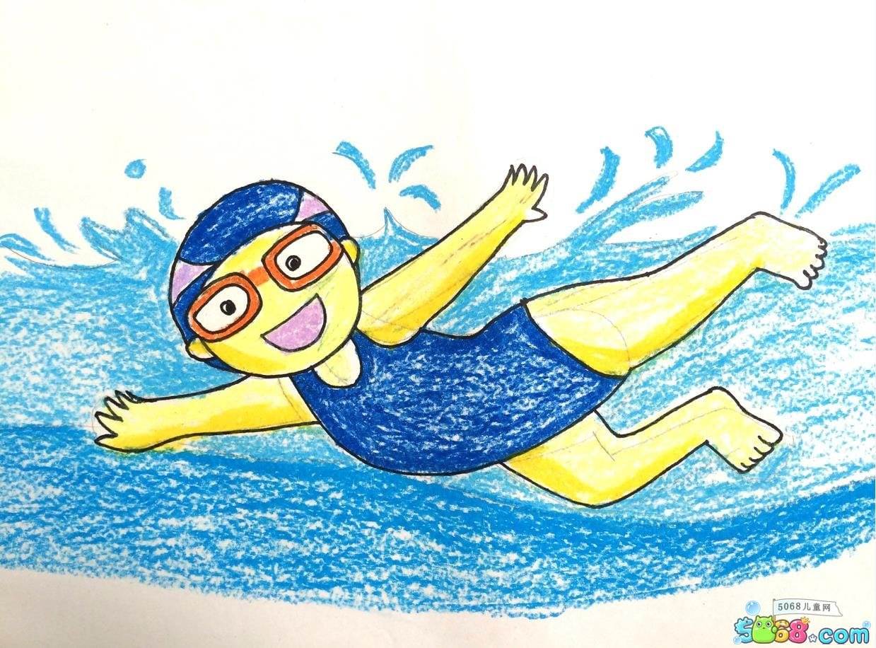 游泳简笔画 运动员图片