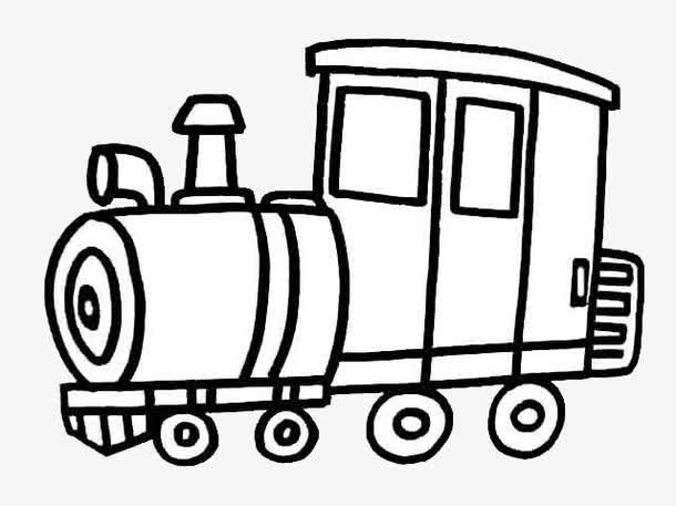内燃机火车简笔画图片