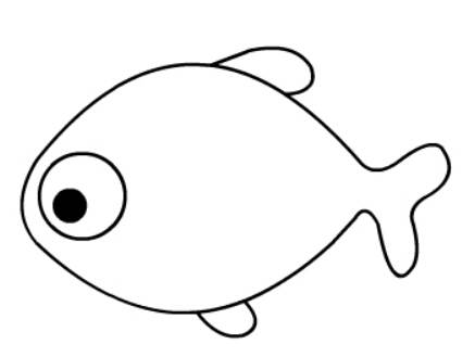简笔画大全 小动物鱼图片