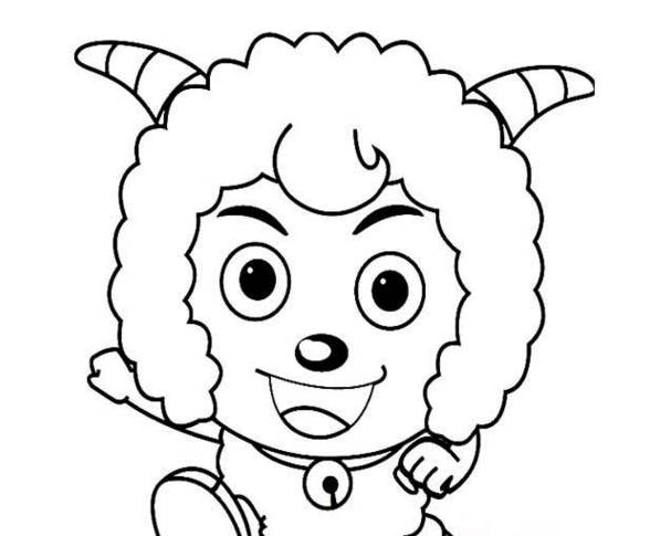 喜羊羊的简笔画简单图片