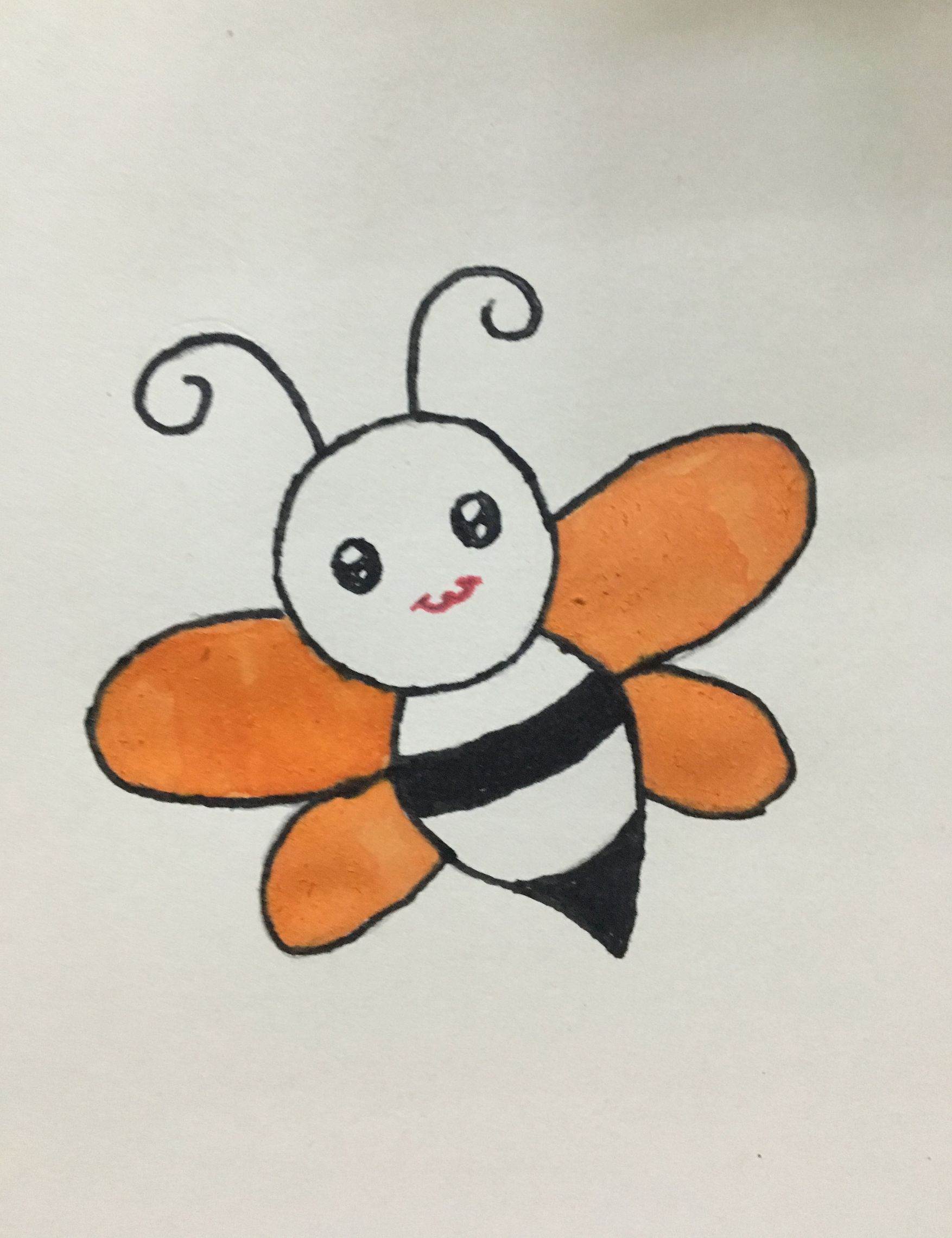 画蜜蜂的简笔画 简单图片