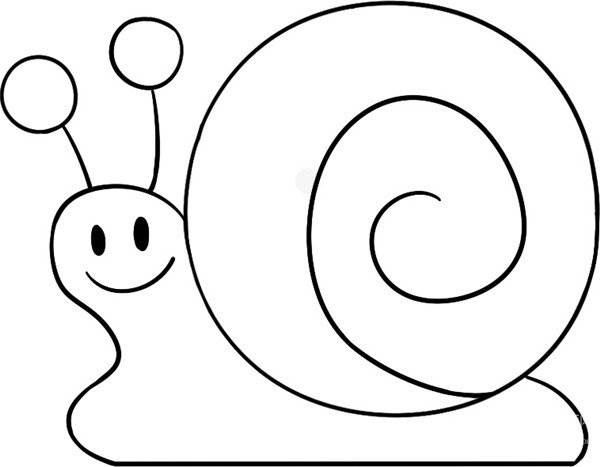 蜗牛简笔画 简单 儿童图片