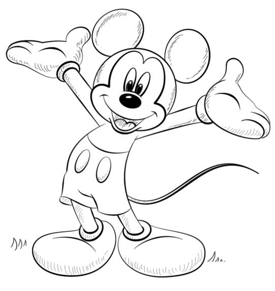 米奇老鼠简笔画可爱图片