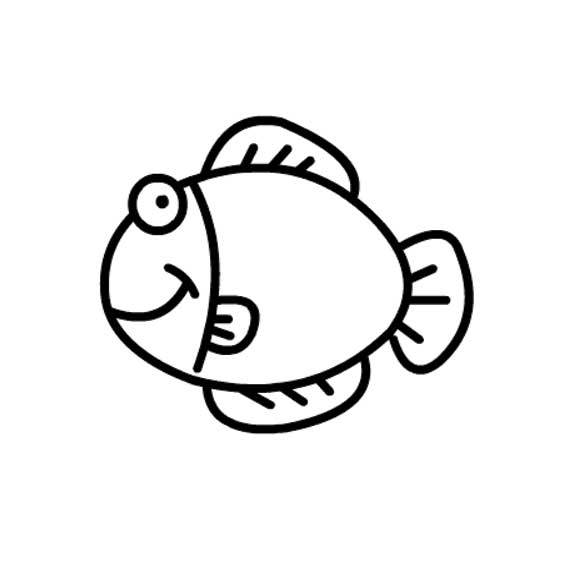 小鱼头像简笔画图片