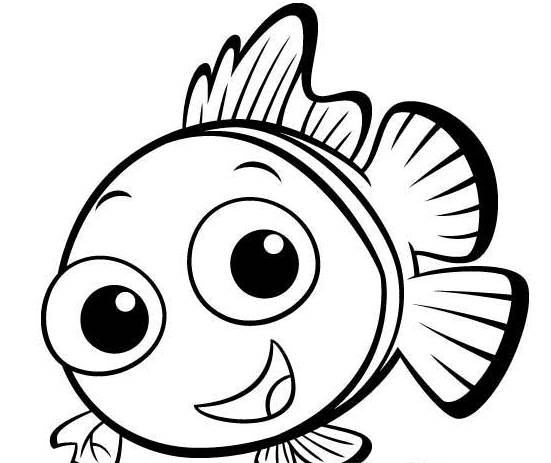 尼莫小丑鱼 简笔画图片