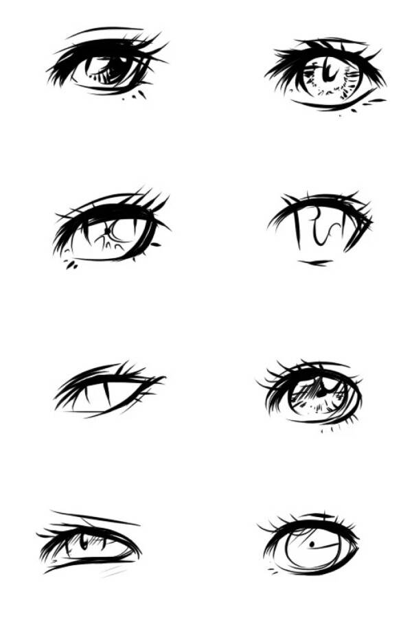 卡通眼睛简单画法图片