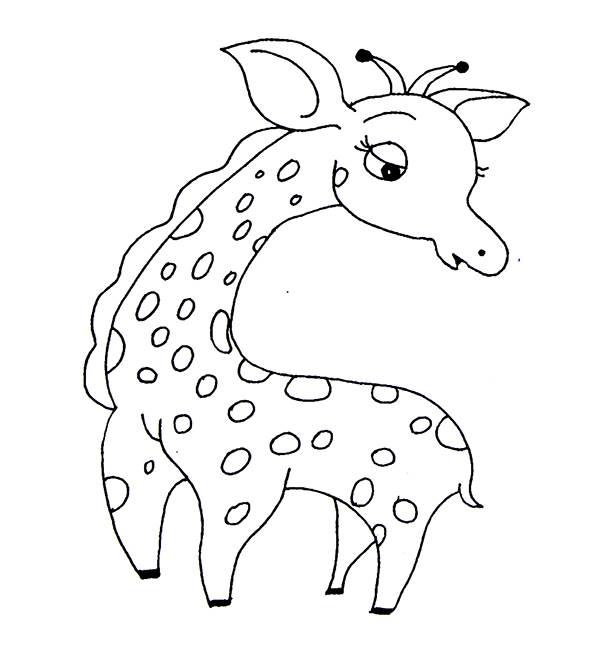 长颈鹿图画简笔画图片