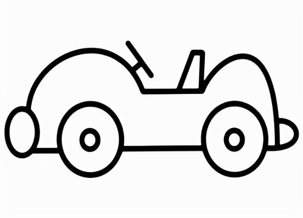 小汽车的简笔画卡通小轿车简笔画图片