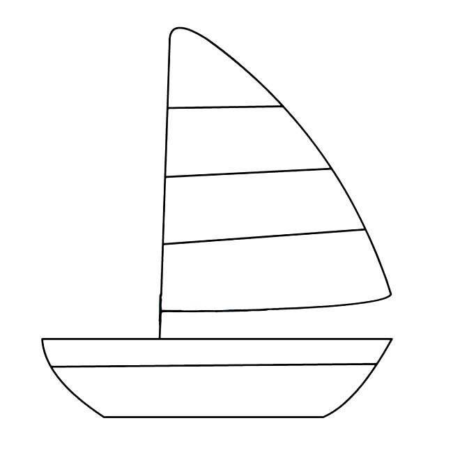 帆船图片简笔画简单的帆船画法图片大全