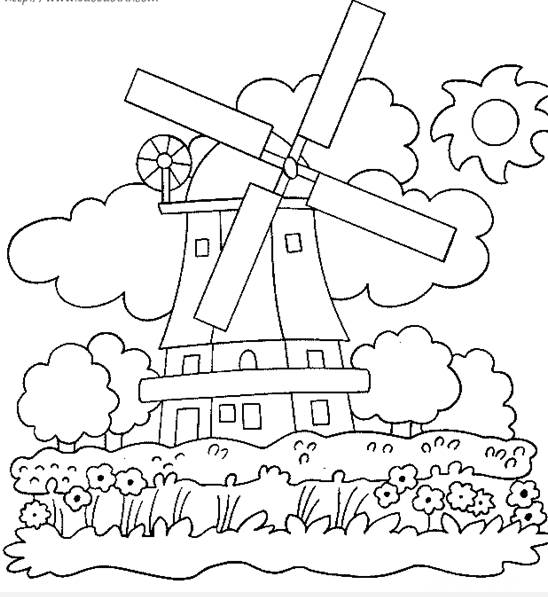 风车怎么画简笔画画法图片