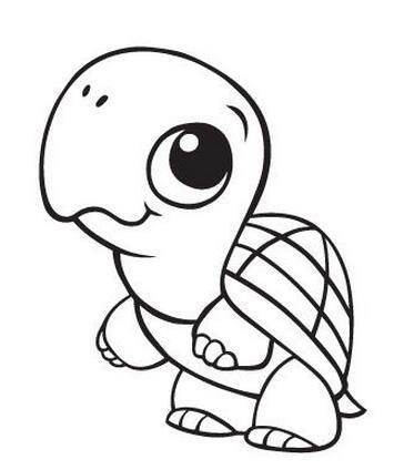 萌哒哒的小乌龟可爱动物简笔画乌龟简笔画图片大全带颜色动物乌龟简笔