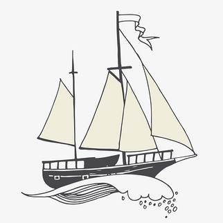 西瓜帆船的简笔画图片