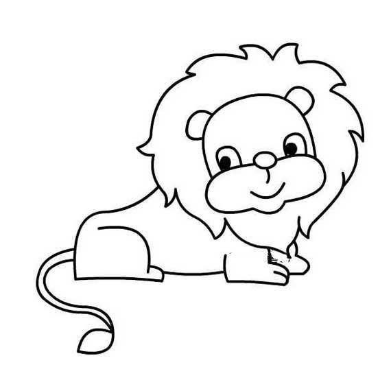大狮子简笔画简单图片