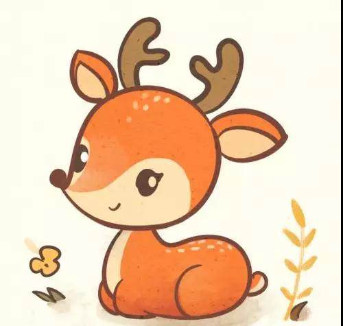 画可爱的小鹿自然图片
