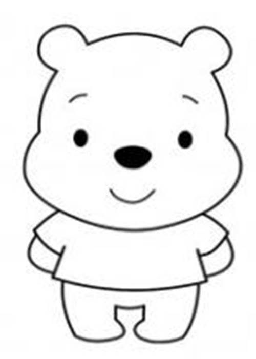 小熊简笔画 可爱 简单图片
