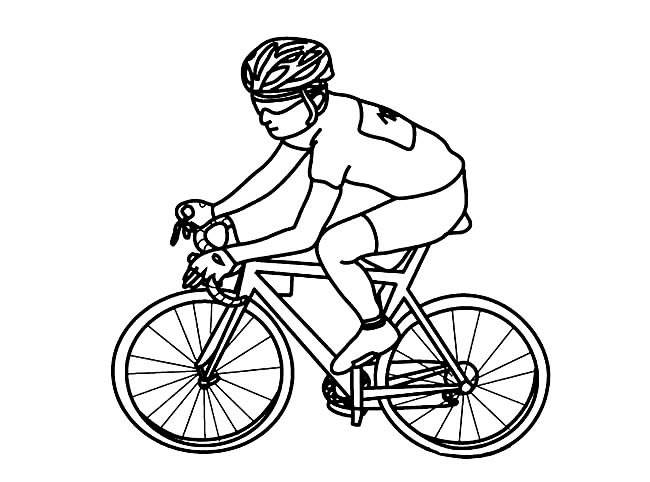 骑自行车小男孩简笔画图片