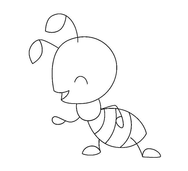 可爱卡通蚂蚁简笔画图片