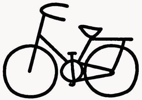 天上飞的自行车简笔画图片