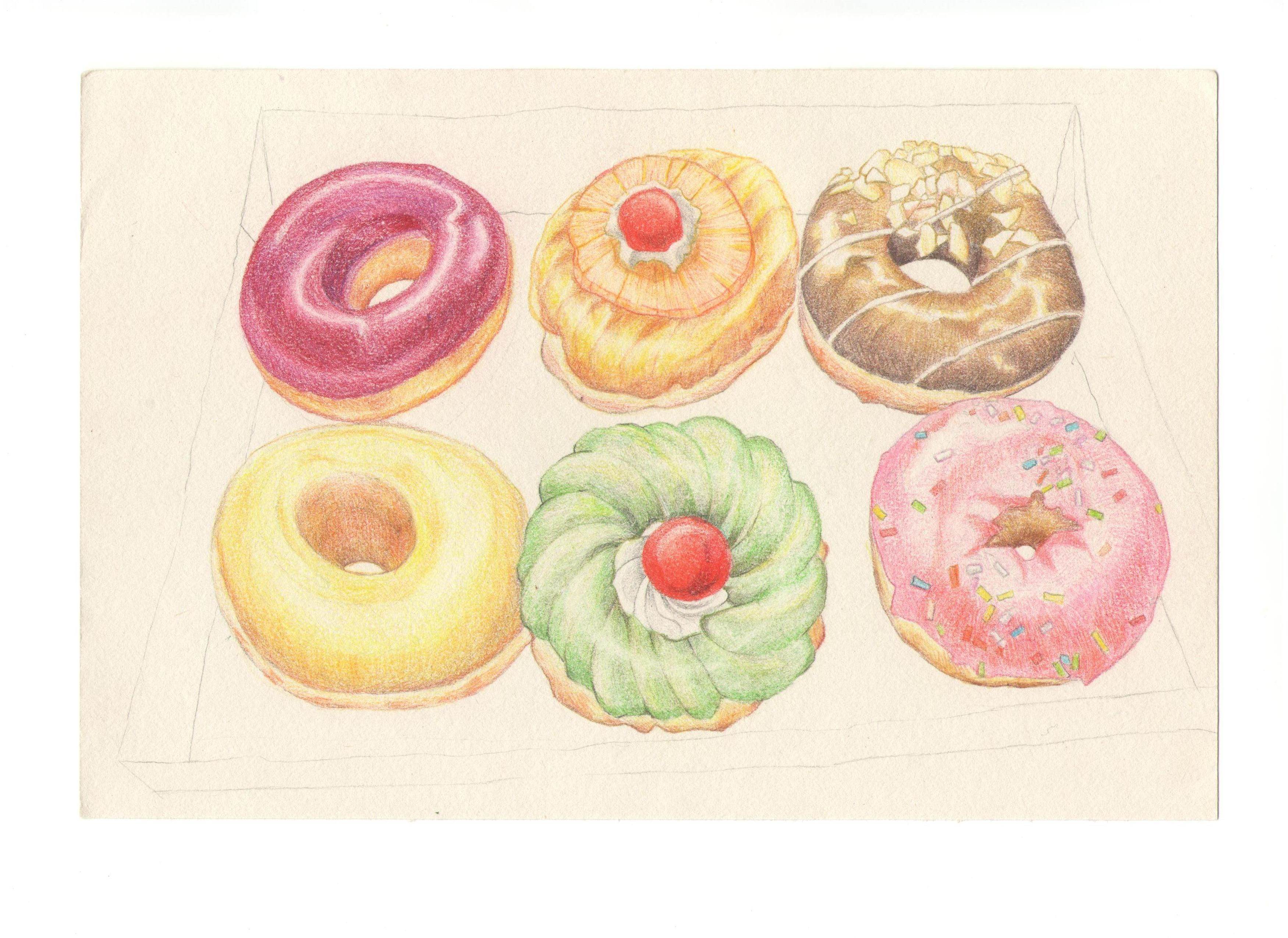 最新甜甜圈绘画 甜甜圈绘画教案
